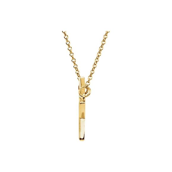 Polished 16mm Star Necklace in 14k Yellow Gold, 16 Inch - Picture 2 of 4